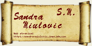 Sandra Miulović vizit kartica